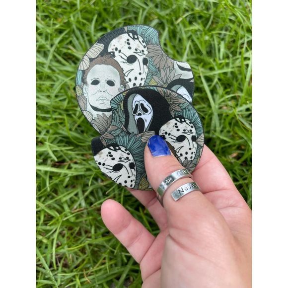 Floral Horror Icon Car Coaster 2 Pack - Picture 3 of 7